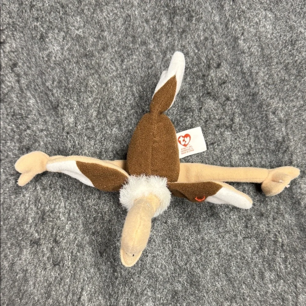 Ty Plush Ostrich Bird Toy - Tan and Brown